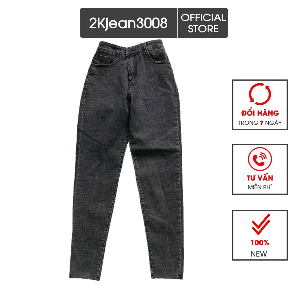 Quần jean nữ lưng cao siêu co giãn kiểu quần bò skinny cao cấp hàng VNXK thời trang bigsize 2KJean MS2120