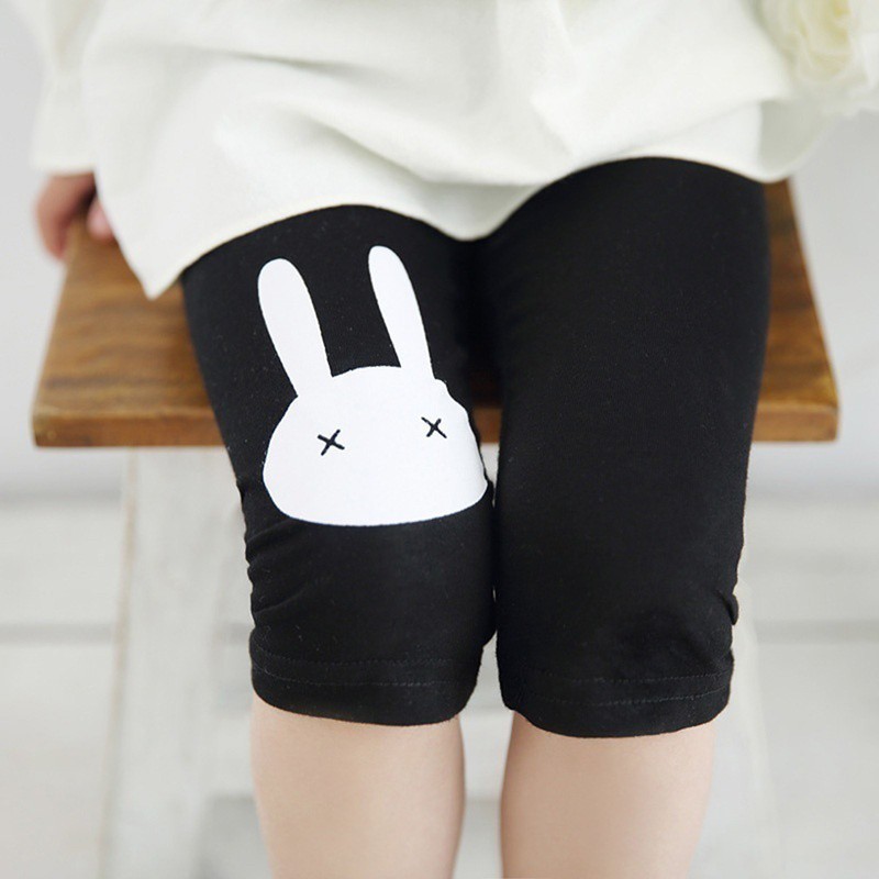 Quần legging lửng in hình thỏ dễ thương cho bé gái