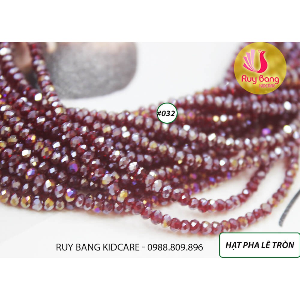 Hạt pha lê hình tròn tông hồng - đỏ - ship đơn hàng từ 100k