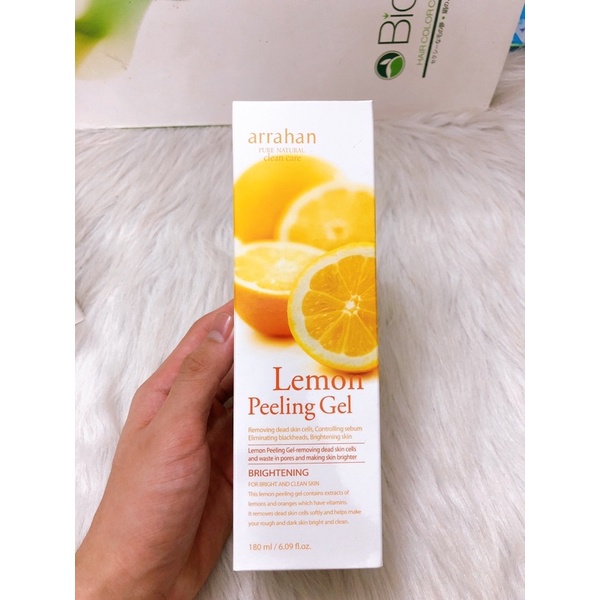 kem tẩy tế bào da chết hương tranh arrahan Lemon Peeling Gel 180ml ( Hàn Quốc )