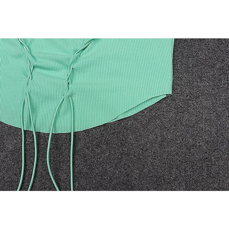 DUNEA Áo Tank Top Cổ Vuông Màu Trơn Thiết Kế Quyến Rũ Cho Nữ