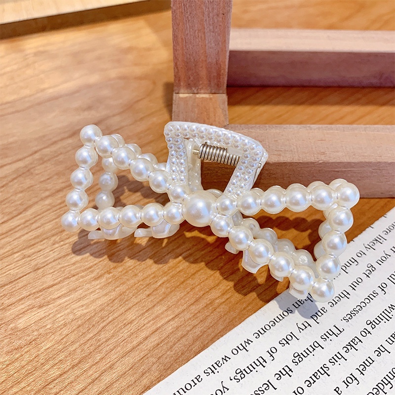 Kẹp Tóc Đính Ngọc Trai Phong Cách Retro Thanh Lịch Dễ Phối Đồ