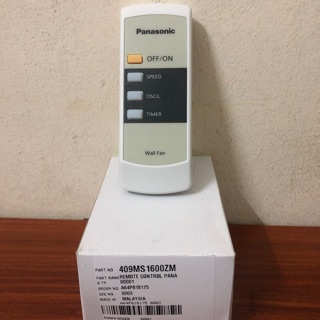 Remote Panasonic, Điều khiển quạt treo tường Panasonic Chính Hãng 409MS1600ZM