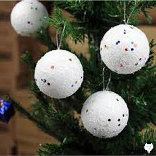 Set 6 bóng tuyết trang trí cây thông Noel
