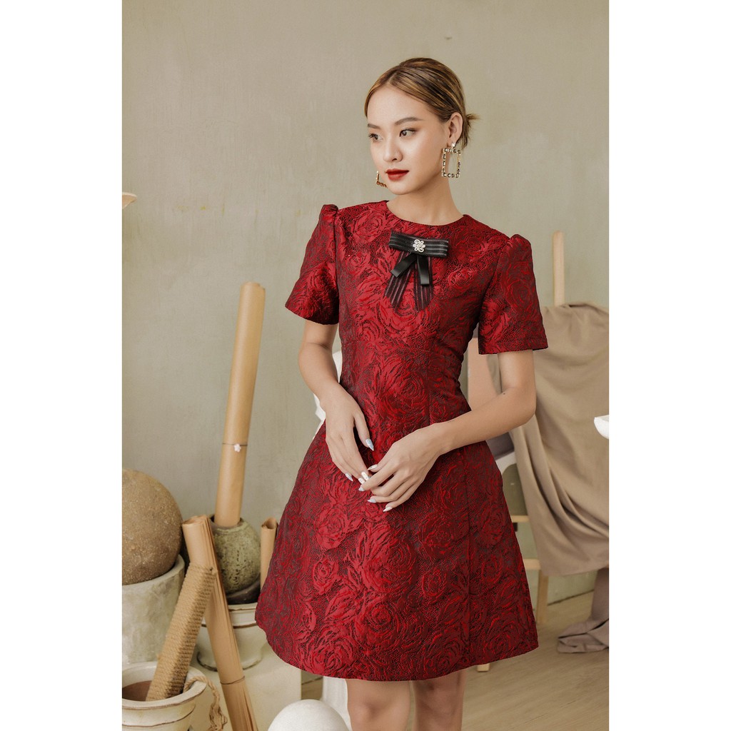 CHARMO - Đầm gấm ROSE DRESS