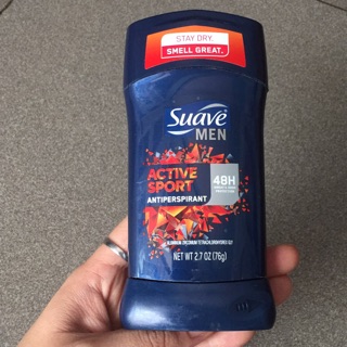 Sáp khử mùi dành cho nam Suave Men Active Sport Antiperspirant 48h (76g) -USA