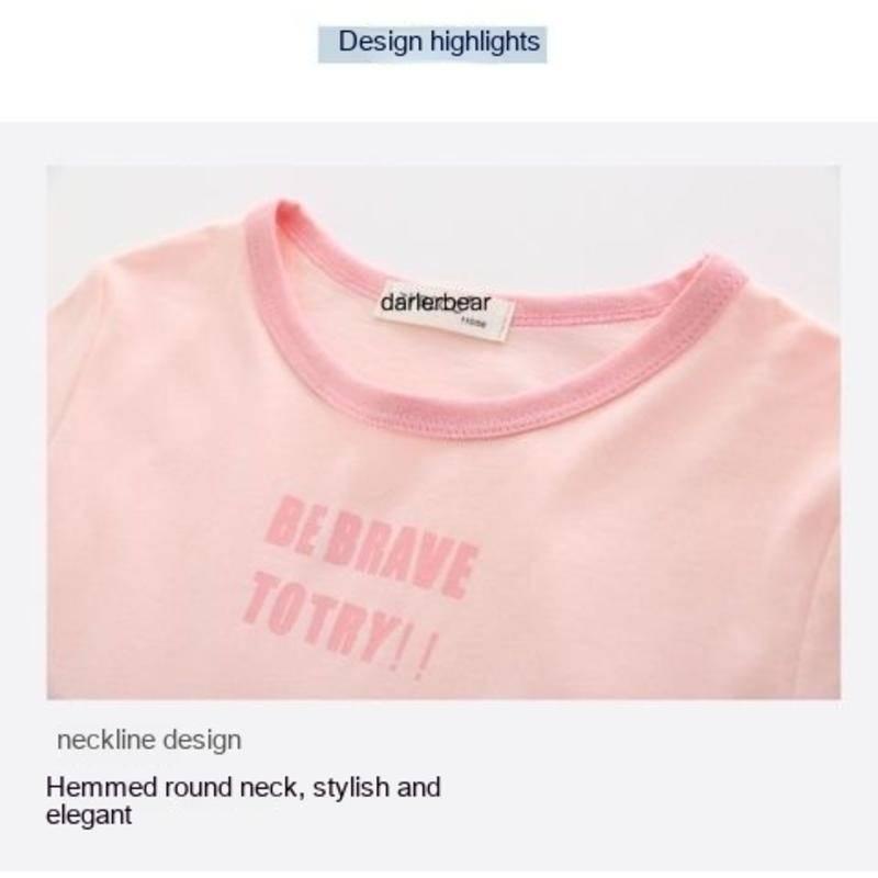 Đầm tay ngắn cotton cổ tròn phong cách Hàn Quốc cho bé gái