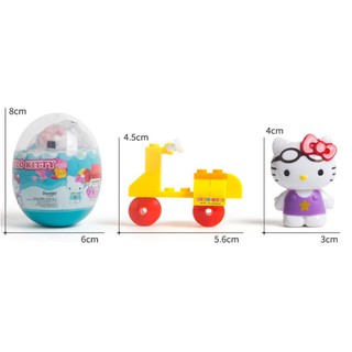 1 Quả Trứng Đồ Chơi Lắp Ráp Hello Kitty