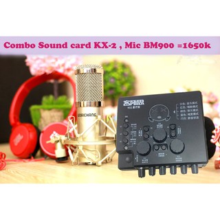 Combo Thu âm Mic BM 900 soundcard KX2 Professional - BH 12 tháng