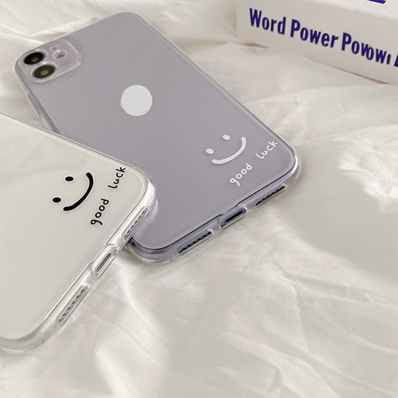Ốp lưng iphone - Ốp silicon dẻo trong suốt icon mặt cười dành cho iphone 6 đến 14promax - t75