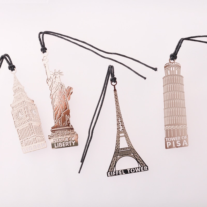 1 dụng cụ đánh dấu trang sách hình tháp Eiffel bằng kim loại
