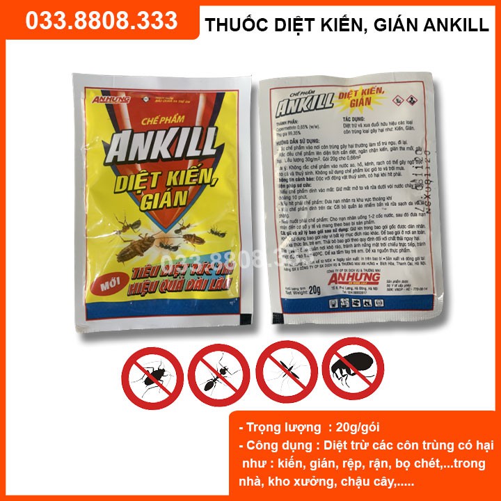 [Chính hãng] 5 gói thuốc diệt kiến, thuốc diệt gián sinh học dạng gói hiệu quả ngay khi sử dụng