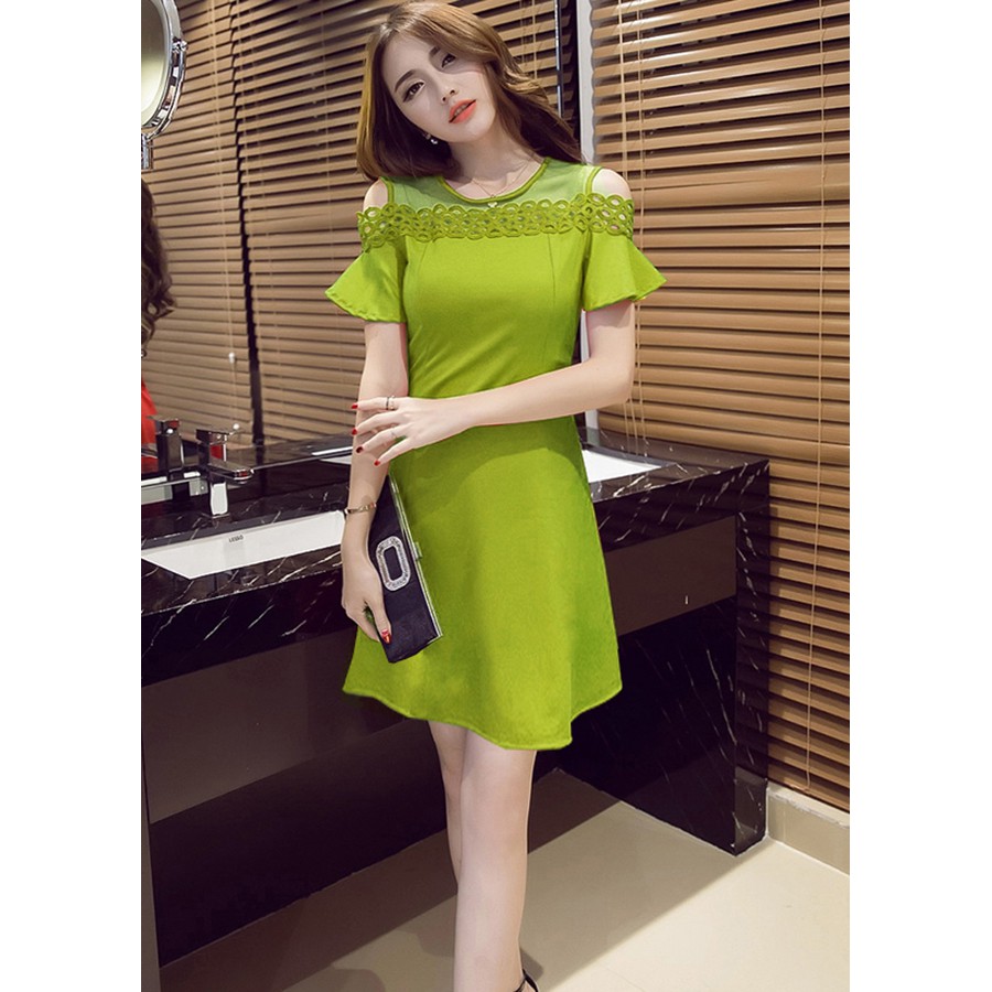 [GIÁ SỐC 45-60KG ] ĐẦM XÒE REN ĐẸP KIỂU ĐẦM XÒE TRỄ VAI TAY LỠ D349