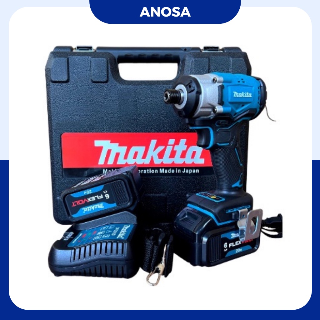 Máy bắn vít Makita không chổi than, máy bắt vít hàng cao cấp tặng đầu bắn vít và đầu bắn tôn