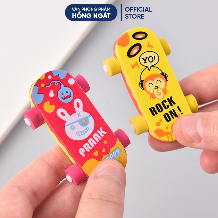 Tẩy bút chì hình xe trượt, đồ dùng học tập dễ thương cute giá rẻ làm quà tặng học sinh văn phòng phẩm T03