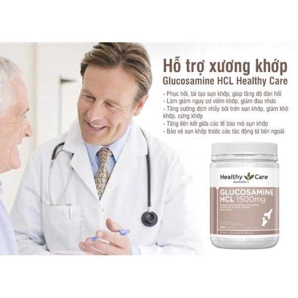 Bộ đội thực phẩm bổ sung Healthy Care Fish Oil 400 viên và Glucosamin 400 viên cải thiện xương khớp và tim mạch - QT033