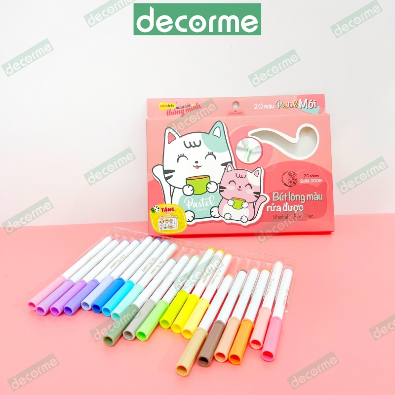 DecorMe Bút viết calligraphy tiêu đề sổ tay bullet journal Fiber Pen Colokit FP-C03 lẻ 1 bút