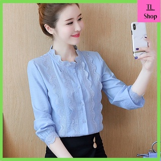 Áo sơ mi nữ kiểu công sở_tay lỡ cài nút ngực_vải satin siêu đẹp siêu mát