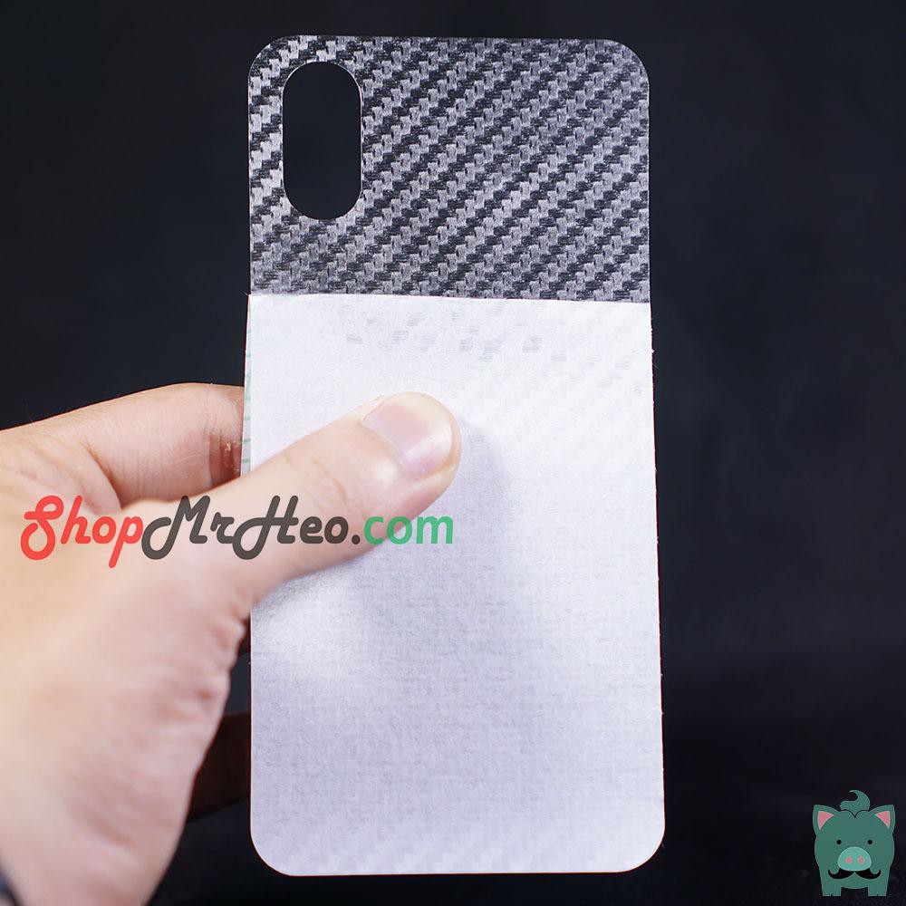 Miếng dán lưng vân carbon, các bon Xiaomi Mi8