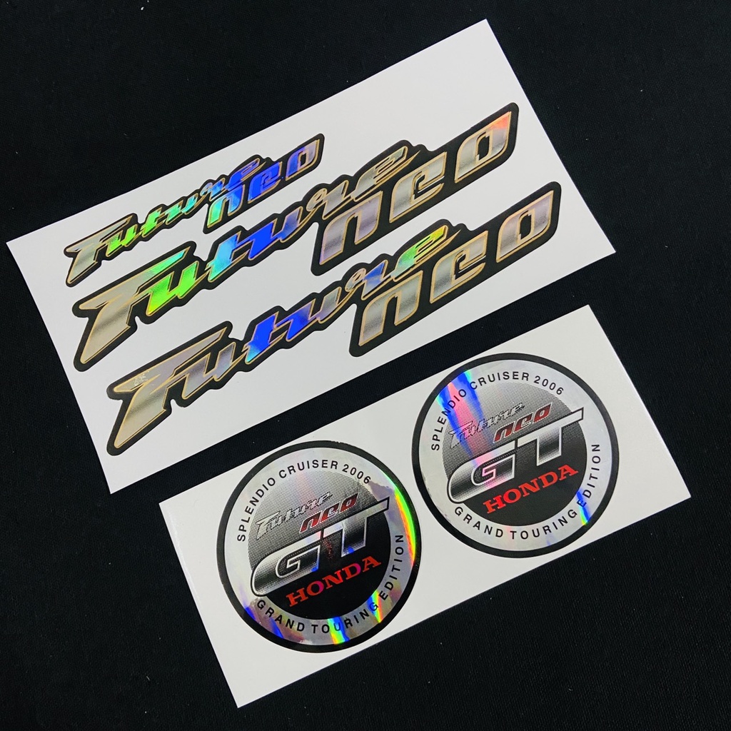 Bộ tem chữ logo FUTURE NEO GT chất liệu crom bóng 7 màu sử dụng dán xe Honda