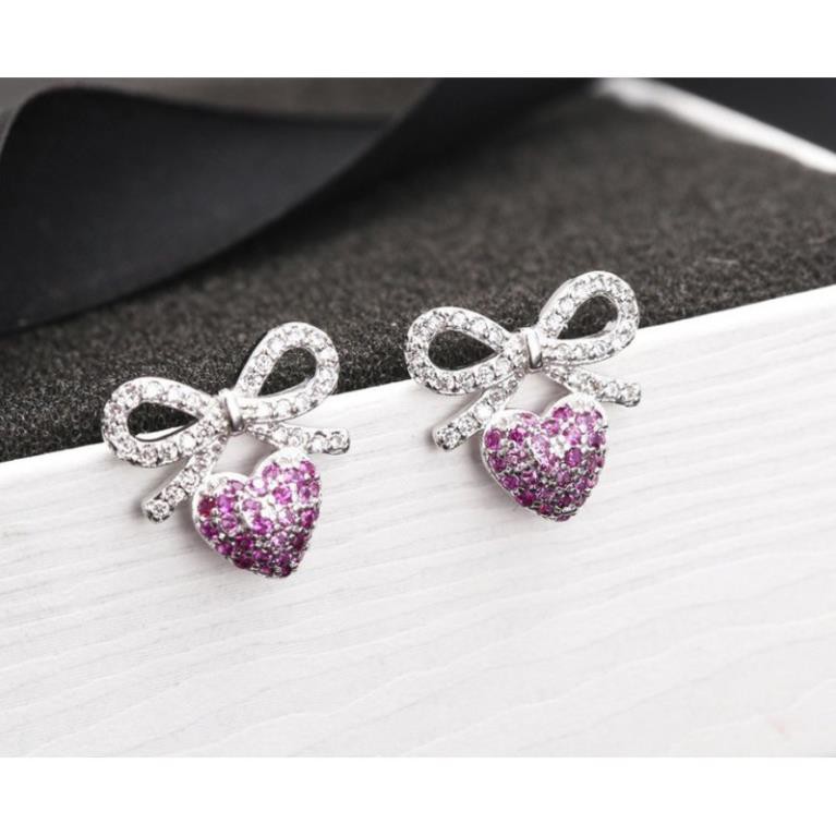 TV2106 [Bb123]   [Bb123] HOA TAI BẠC HÀN QUỐC TRÁI TIM HỒNG THẮM DỄ THƯƠNG [TD92]