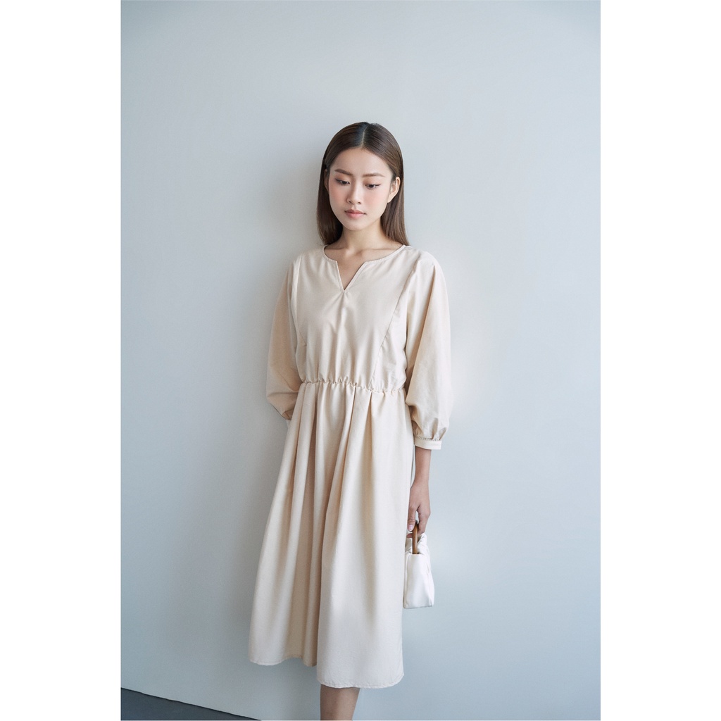 Nosbyn - Đầm Cotton Cổ Xẻ V - N210-D002