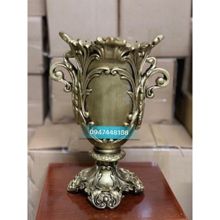 Bình hoa composite dáng bình lá ( màu đồng )