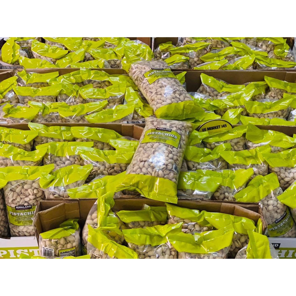 Hạt dẻ cười Kirkland Pistachios 1,36kg của Mỹ - Hạt dẻ cười rang muối, vị ngon tự nhiên, đảm bảo chất lượng