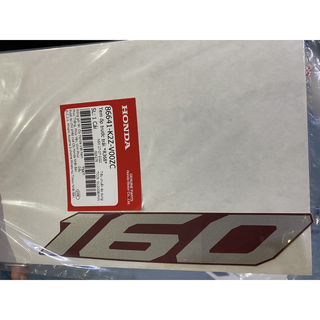Tem 160 AB ốp trước honda