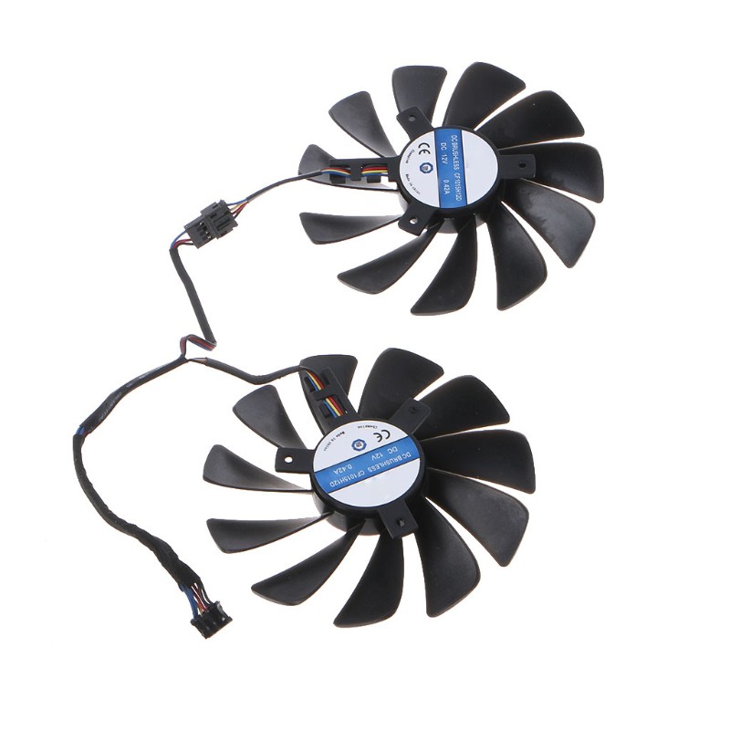 Card Đồ Họa 95mm Xfx Radon Rx580 Rx590 Vga Fan T129215Bu 4pin 12v 0.4