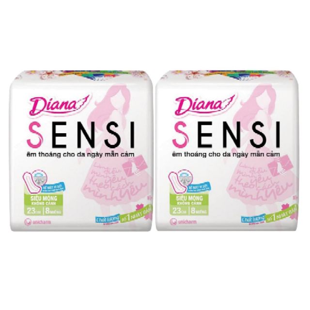 6 Gói Băng vệ sinh Diana Sensi hàng ngày kháng khuẩn