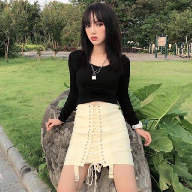 chân váy đan giống Lisa (2màu)💋 | BigBuy360 - bigbuy360.vn