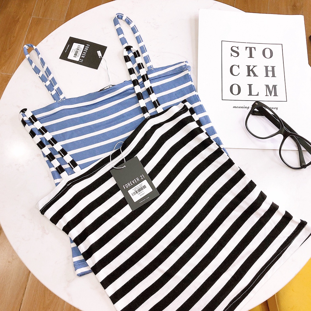 Áo 2 Dây Nữ Thun Cotton Màu Và Sọc Body | BigBuy360 - bigbuy360.vn