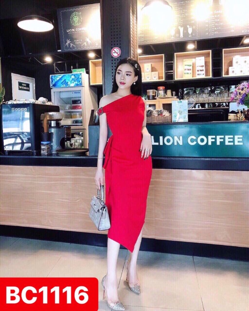 Đầm body thun gân tay dài xẻ đùi tôn dáng TRIPBLE T DRESS - Free size đến 54kg -MS09HD