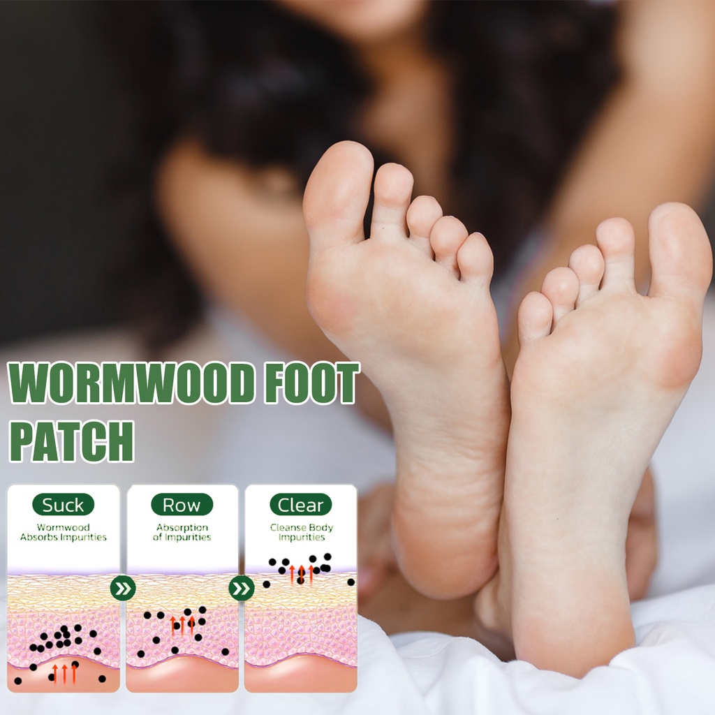 Eelhoe 12 Miếng Đệm Chân Làm Sạch Cơ Thể Ngải Cứu Tự Nhiên Miếng Dán Gừng Giảm Cân Giảm Đau Bluey1