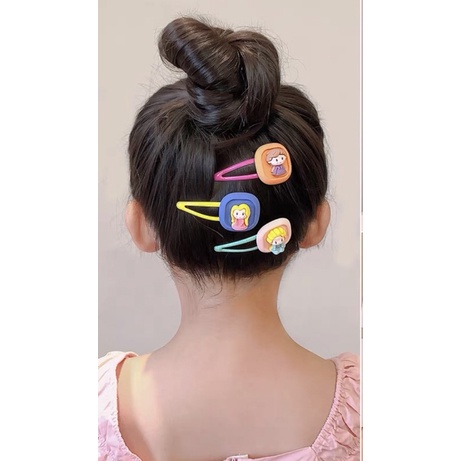 Túi 5 kẹp CÔNG CHÚA xinh xắn cho bé 5cm