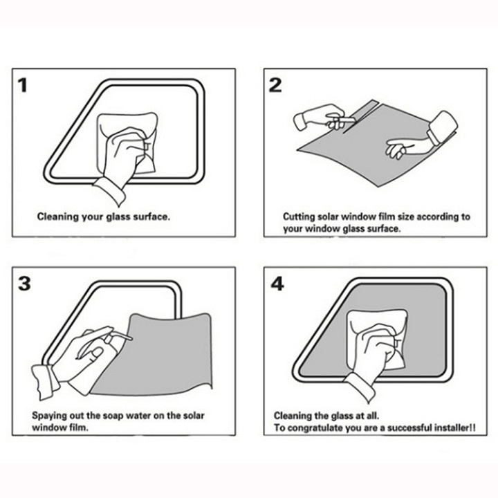 Combo Phim Cách Nhiệt Dán Kính Xe Ô Tô, Kính Văn Phòng Chống Tia UV Cao Cấp - Tặng Dụng Cụ Dán Phim