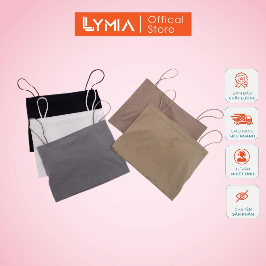 Áo bra nữ LYMIA kiểu dáng hai dây mảnh dáng lửng croptop có mút ngực 2066