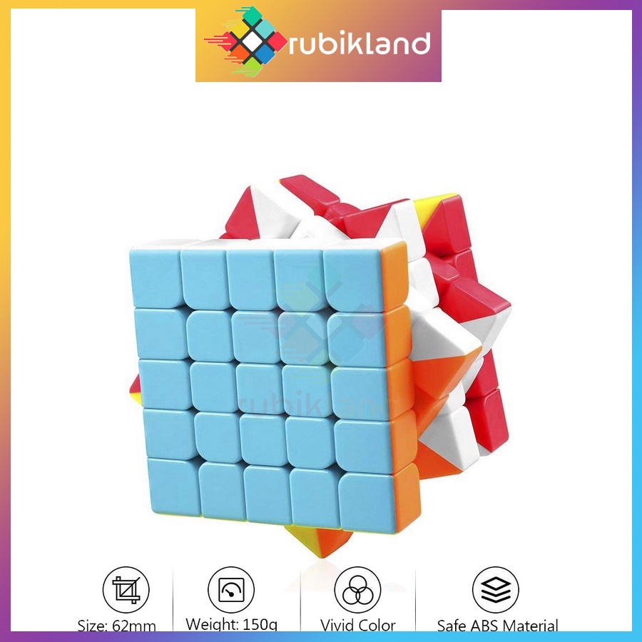 Rubik 5x5 QiYi Qi Zheng S Rubic 5 Tầng Stickerless Không Viền 5x5x5 Đồ Chơi Trí Tuệ