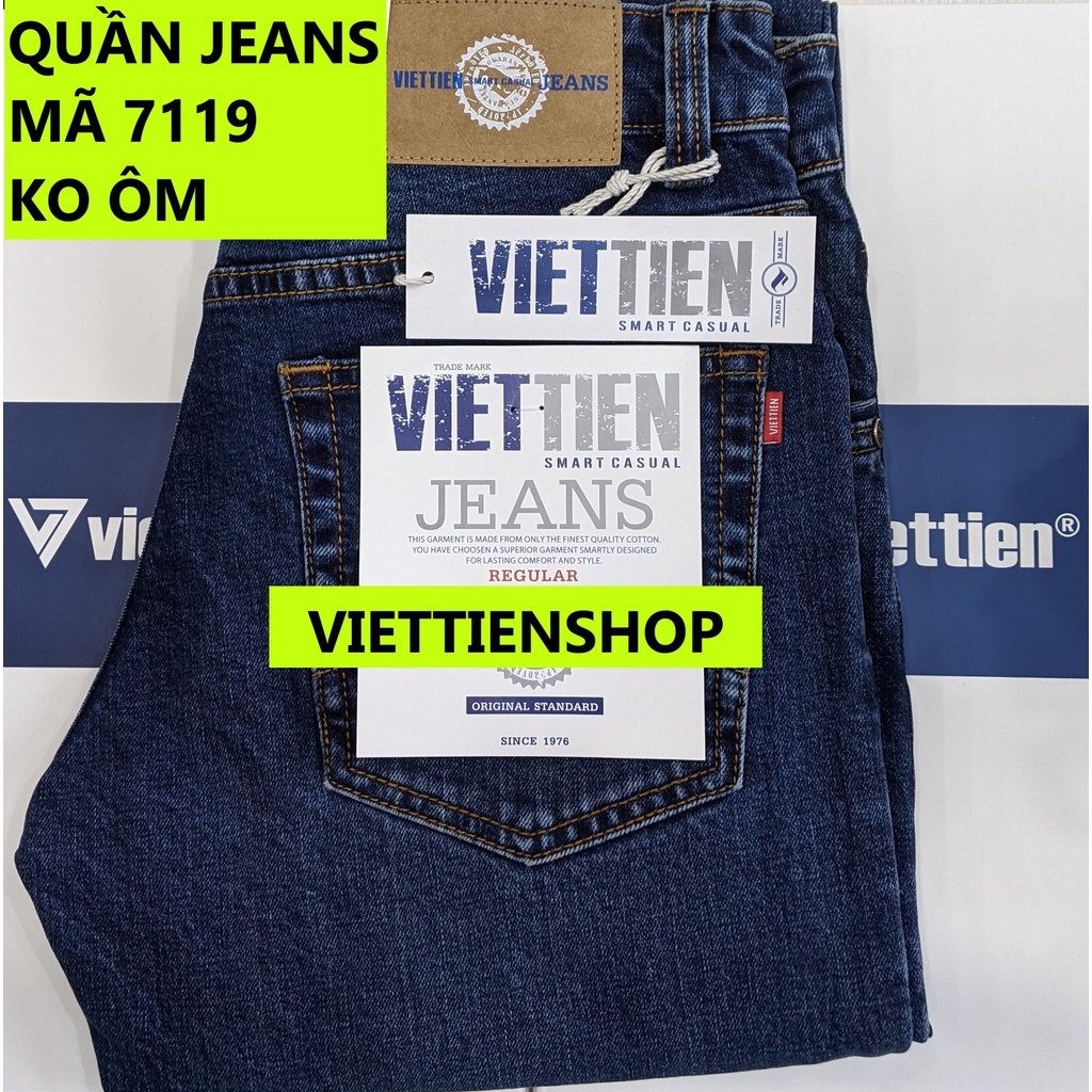 (7119 JR) QUẦN JEANS VIỆT TIẾN FORM THOẢI MÁI, RỘNG RÃI REGULAR