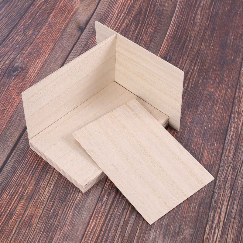 10 Tấm gỗ balsa kích thước 150x100 x 2mm dùng để làm đồ thủ công