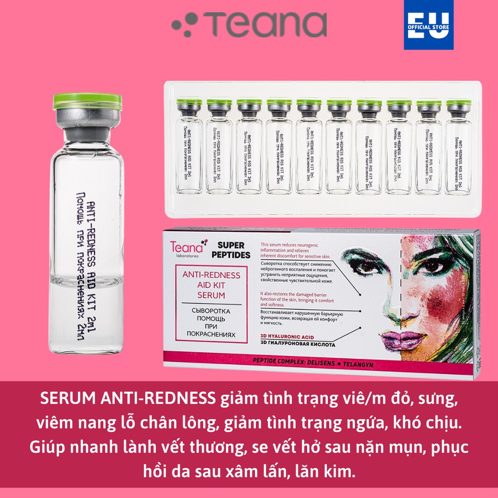 Serum Dưỡng Trắng Da Và Mờ Thâm Nám TEANA NO PROBLEM, ANTI-REDNESS, ASAP