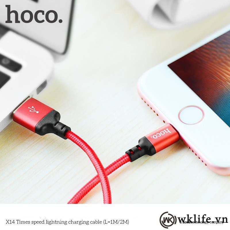 Cáp Hoco X14 ✓Sạc iPhone iPad Chính Hãng ✓Chất Lượng Cao ✓Bảo Hành 3 Tháng