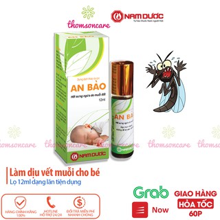 Bôi muỗi đốt cho bé dạng bi lăn An bảo lọ 12ml tinh dầu thảo dược, an toàn cho trẻ sơ sinh