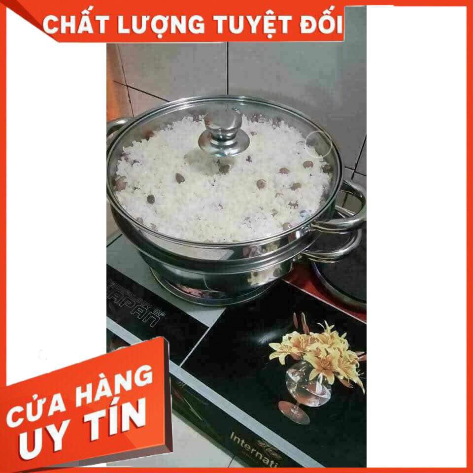 Nồi hấp INOX 2 tầng siêu đẹp,Nồi hấp 2 tầng 28cm