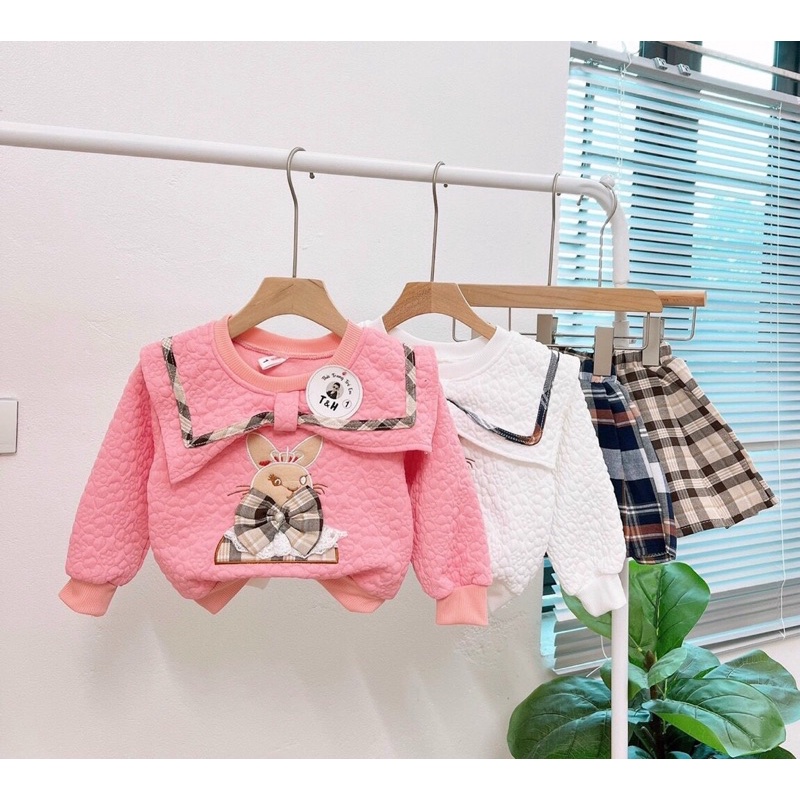 SET THỎ KÈM CHÂN VÁY SIÊU HOT HÍT CHO BÉ GÁI