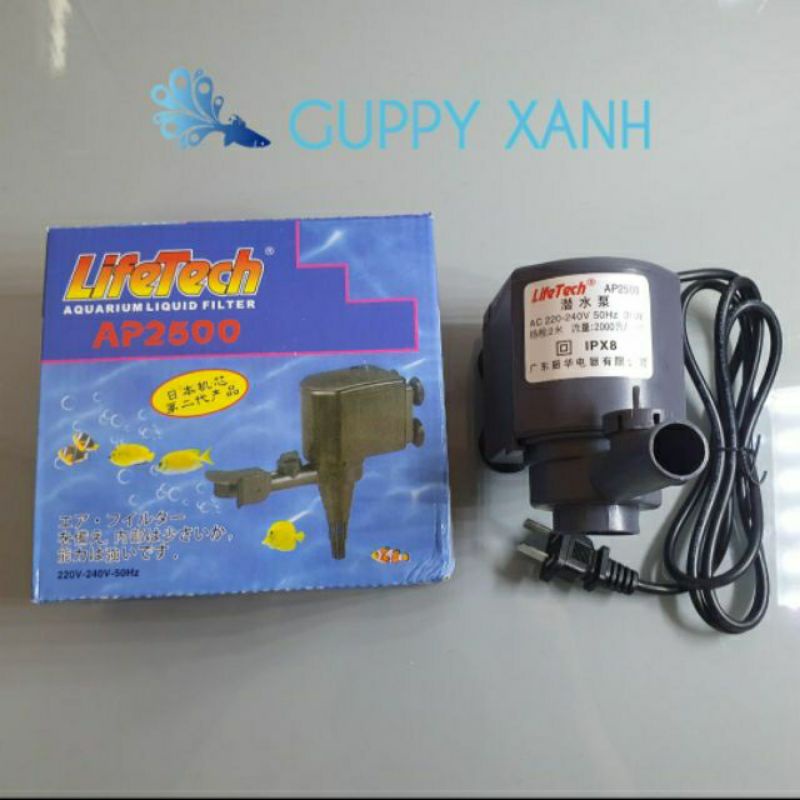 Máy Bơm Lọc Nước Hồ Cá Cảnh Life Tech ap 2000, ap 2500, ap 3100, ap 3500 - Milo Guppy