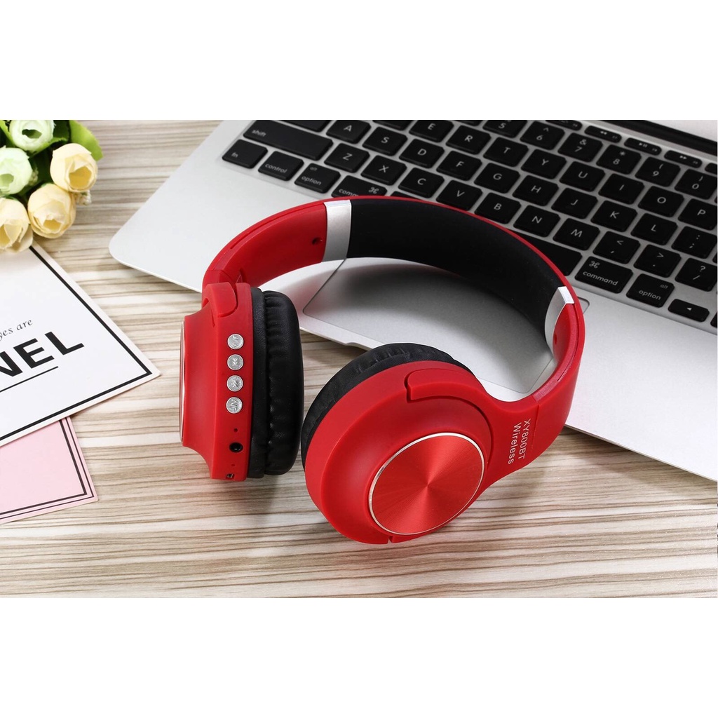 Tai Nghe Nhạc Headphone Bluetooth Chụp Tai Không Dây Có Mic, khe cắm thẻ nhớ, chân cắm 3.5mm  - XY 800BT