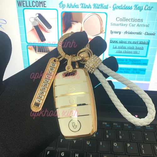 Ốp bảo vệ chìa khóa KIA Sonet , Seltos 4 Nút Bấm Cao Cấp