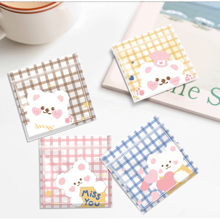 Túi Zip Gấu Đựng Bánh Kẹo Siêu Cute ( 50 cái)